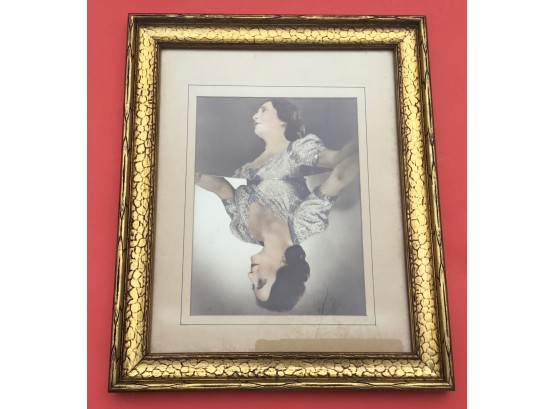 Double Image, Optical Illusion, Of A Woman In Gold Frame