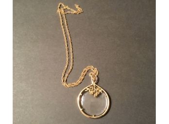 Vintage Goldtone Magnifying Necklace