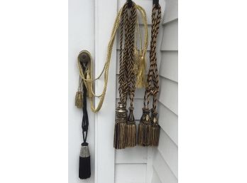 Black & Gold, Silver Fantastic Rope, Metal Gilded Tassels