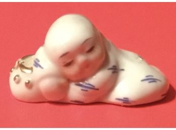 Vintage Porcelain Asian Sleeping Child Figurine