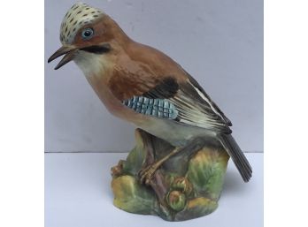 Adorable, Colorful Royal Worcester Jay Bird