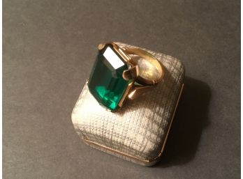 Gold Filled May Emerald Color Ring 5 1/2
