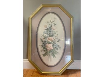 Signed Mary Bertrand Floral Watercolor Print