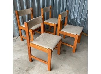 Findahls  Mobler A/S Teak And Tweed Dining Room Chairs Set Of 4, Denmark