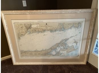 Long Island Sound Framed Map