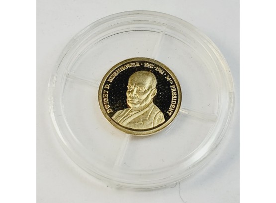 Greatest American Presidents 14kt Gold Coin 1/2 Gram Dwight Eisenhower