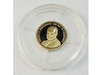 Greatest American Presidents 14kt Gold Coin 1/2 Gram Dwight Eisenhower