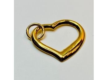 Gold Over Sterling Silver Heart Pendant