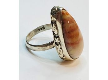 Hand Made  Large Stone Sterling Silver Ring