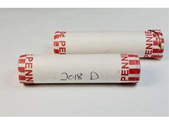 2018 P And D Uncirculated Rolls Of Pennies