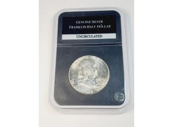 1963 Silver Franklin Half Dollar In Slab Case