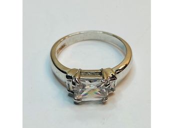 Vintage Sterling Silver CZ Ring