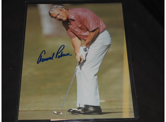 Signed Arnold Palmer 8x11 Golf Photo With COA