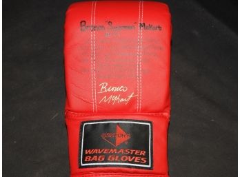 Signed And Inscribed Bronco McKart Boxing Speed Bag Glove