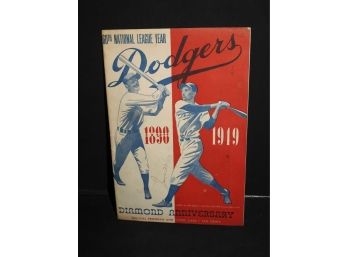 1949 Brooklyn Dodgers Official Program And Scorecard