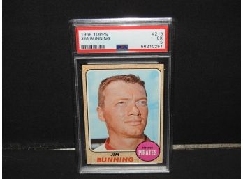 Graded Excellent HOFer Jim Bunning 1968 Topps Baseball Card