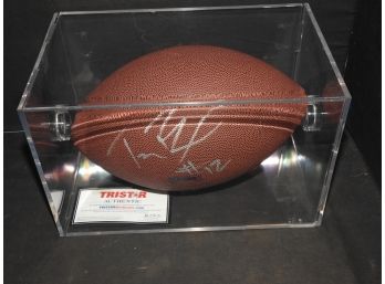 Signed Tom Brady Full Size Football With COA In Case