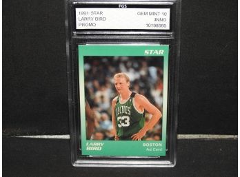 RARE Graded GEM MINT 10 Larry Bird 1991 Star Basketball Card