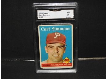 Graded Very Good Curt Simmons 1958 Topps Baseball Card