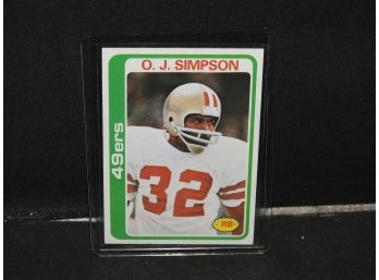 1978 Topps OJ Simpson Football Card