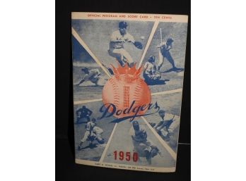 1950 Brooklyn Dodgers Official Program And Scorecard