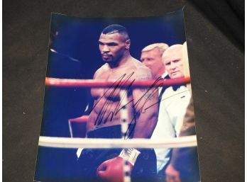 Signed Mike Tyson 8x11 Boxing Photo