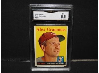 Graded Excellent Alex Grammas 1958 Topps Baseball Card