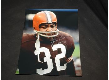 Signed Jim Brown 8x11 Cleveland Browns Photo