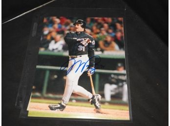Signed Mike Piazza NY Mets 8x11 Photo