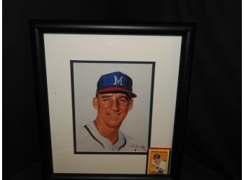 Stan Musial Litho And Card