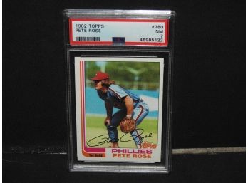 Graded NEAR MINT Pete Rose 1982 Topps Baseball Card