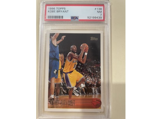 1996 Topps Kobe Bryant Rookie Card #138 Psa 7 Near Mint Condition