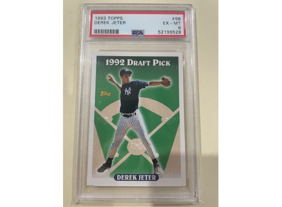 1993 Topps 1992 Draft Pick Derek Jeter Card #98   Psa 6       Excellent - Mint Condition