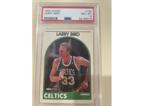 1989 NBA Hoops Larry Bird #150  Psa 8   Near Mint-mint Condition