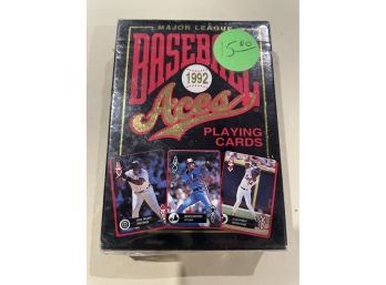 Set Of 1992 Major League Baseball Aces Playing Cards   1 - Factory Sealed 52 Card Set.