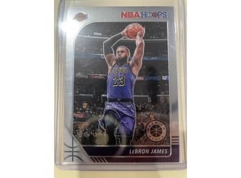 2019-20 Panini NBA Hoops LeBron James Premium Stock Card #87