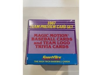 1987 Sportflics Team Preview Magic Motion Baseball Cards & Trivia Cards