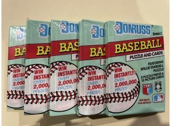 5 - 1991 Donruss Series 2 Baseball Card Packs    15 Cards Per Pack   Lot Is For 5 Packs