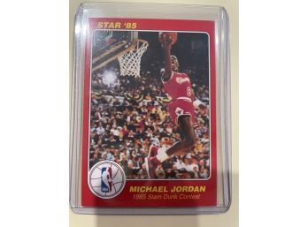 1985 Star Michael Jordan Slam Dunk Contest Card #5 Of 10        Mint Condition Card