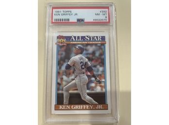 1991 Topps Ken Griffey Jr.  All Star 40 Years Of Baseball #392   Psa 8          Near Mint - Mint Condition