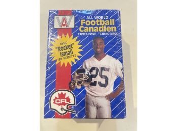1991 All World Football Canadien Trading Cards   Sealed Box Of 110 Cards.