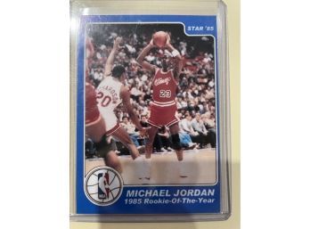 1985 Star Michael Jordan Rookie Of The Year Card #288        Mint Condition Card