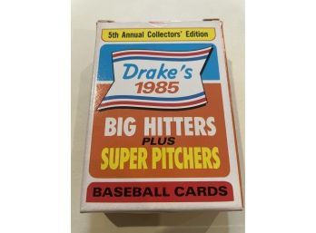 1985 Topps Drake 5th Annual Collectors Edition Big Hitters & Super Pitchers Baseball Cards