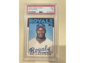 1986 Topps Traded Bo Jackson Rookie Card #50T Psa 7     Near Mint Condition