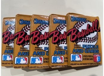 5 - 1987 Topps Donruss Baseball Packs    15 Cards Per Pack   Lot Is For 5 Packs