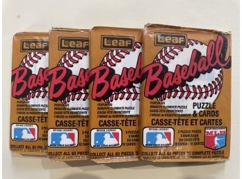 4 - 1987 Leaf Baseball Unopened Packs   12 Cards Per Pack   Lot Is For 4 Packs     Barry Bonds Rookie???