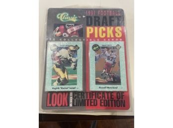 1991 Classic Football Draft Picks Limited Edition 50 Card Collectible Set