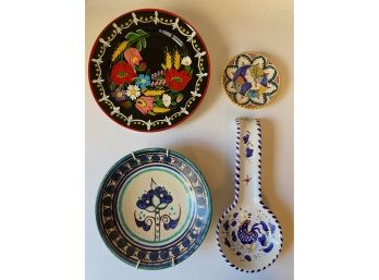 Vintage  Artisan Ceramics Laboratory Orvieto L.AR.CE. Plate & Spoon Rest, Italy & Russian USSR Plates & More