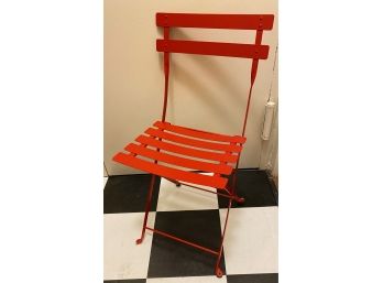 Metal Folding Bistro Chair, Appears Unused