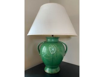 Vietri Lighting Stoneware Emblem Table Lamp With Tags, Italy (Retailed $490)